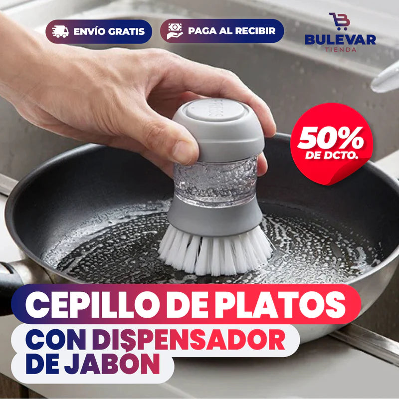 CEPILLO PARA PLATOS CON DISPENSADOR DE JABON-TOP EN VENTAS-ENVIO GRATIS