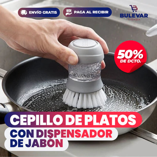 CEPILLO PARA PLATOS CON DISPENSADOR DE JABON-TOP EN VENTAS-ENVIO GRATIS
