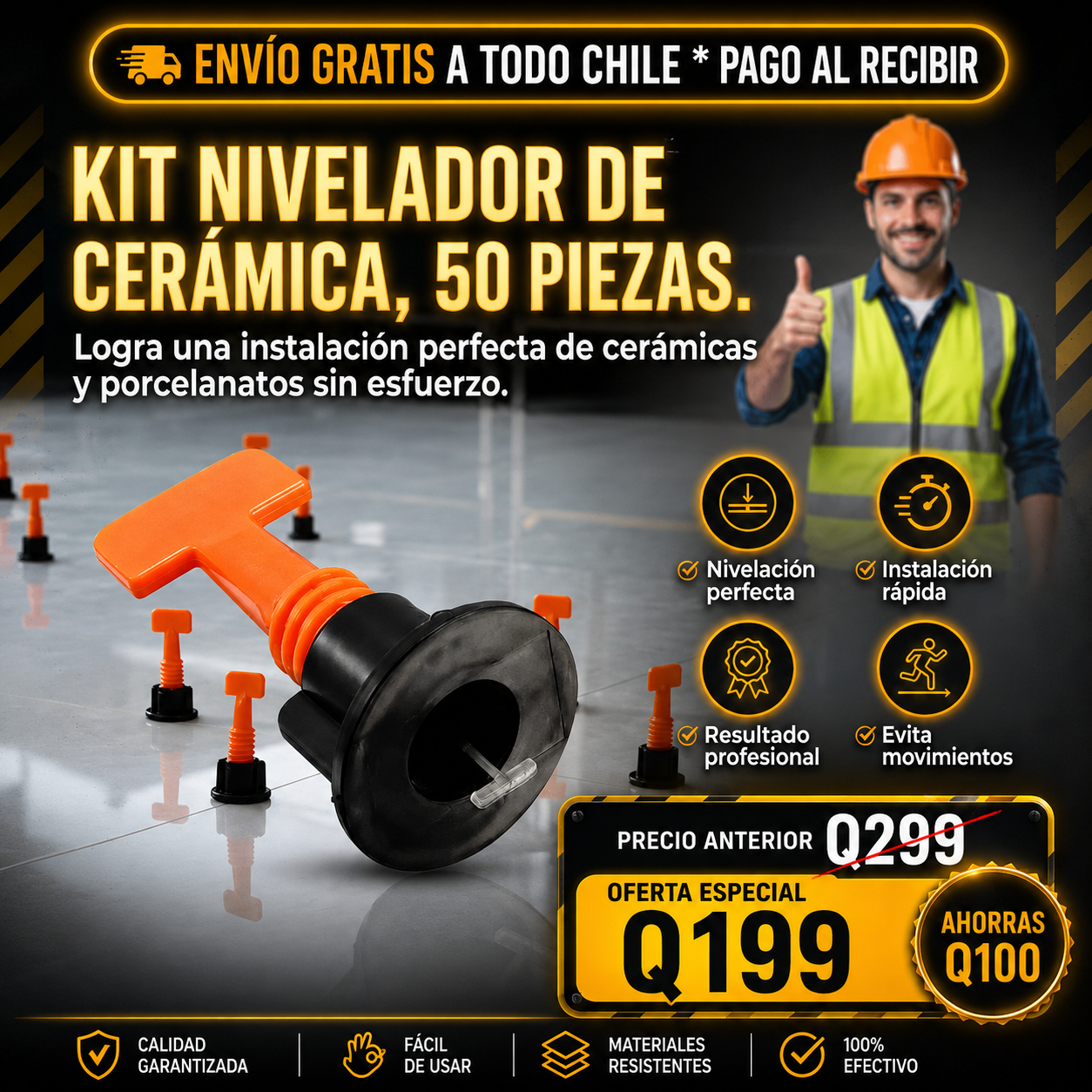 Kit Nivelador Cerámicas 50 Unidades