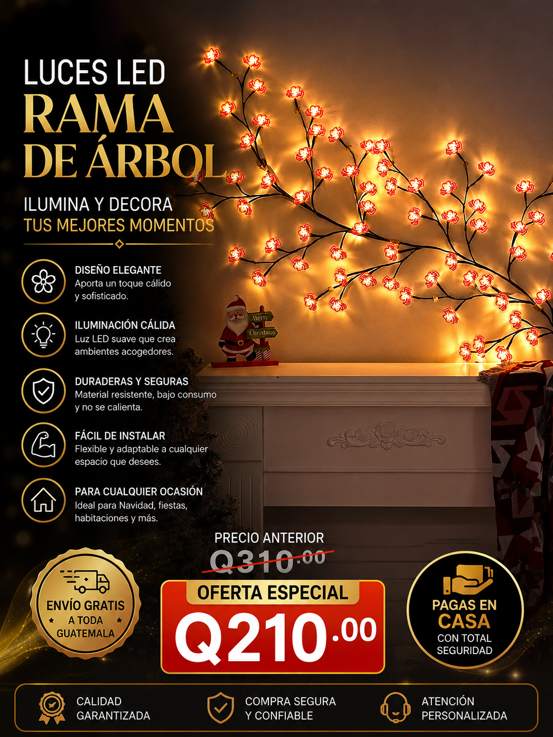 Árbol de Cerezo LED-Luz suave que crea una atmósfera acogedora