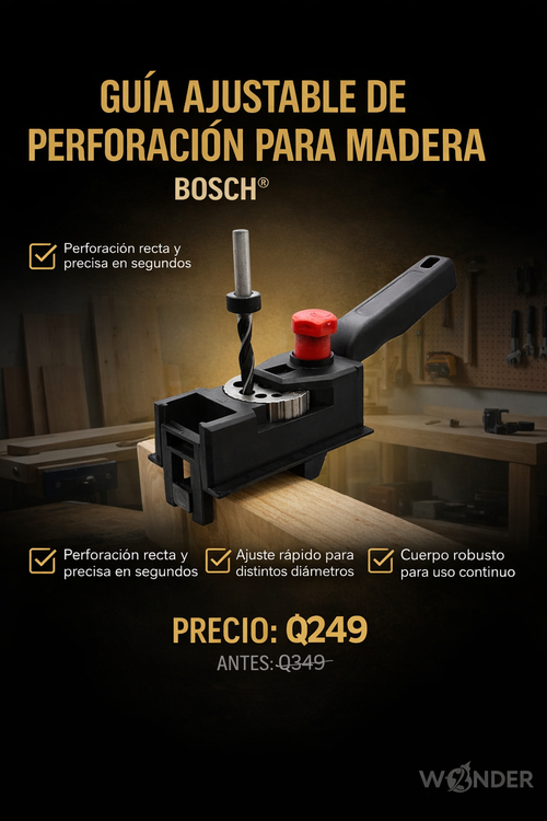 Guia Ajustable De Perforación Para Mdera BOSCH