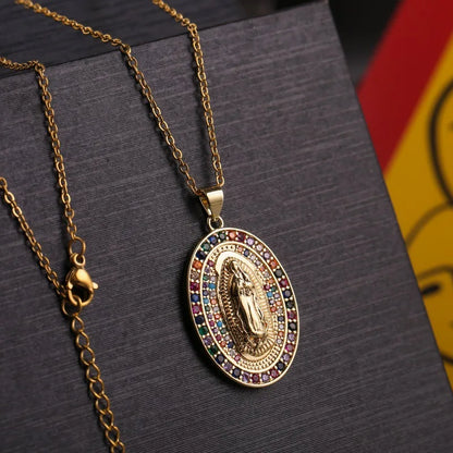 Collar Virgen María Oro 18K ✨ Cadena Devocional Exclusiva ✨