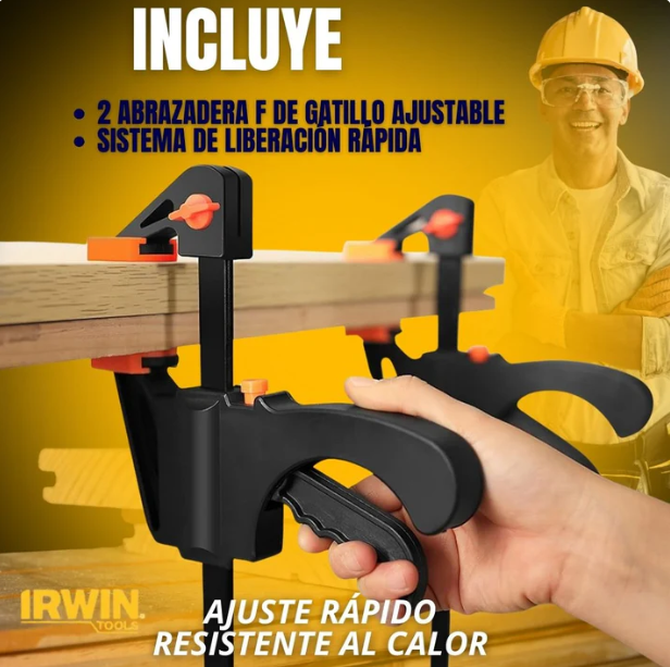 PRENSA AJUSTABLE DE BARRA PARA CARPINTERÍA | IRWIN®