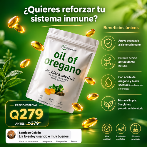 Aceite de oregano-Liberate de los hongos y microbios