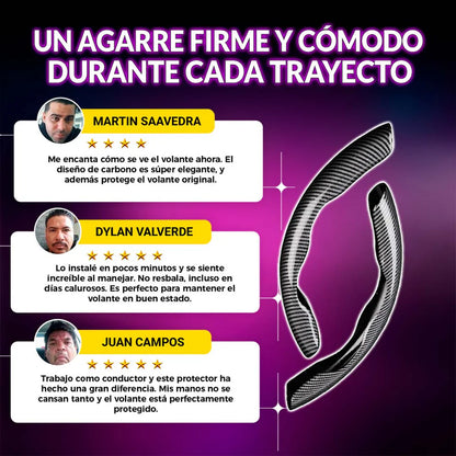 CarbonDrive Pro 🚗 Protector de Volante estilo Fibra de Carbono 🎁HOY ENVÍO GRATIS🎁