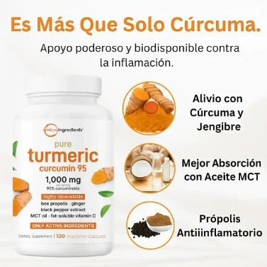 TURMERIC - El Antiinflamatorio Natural Más Potente – Cúrcuma 95%