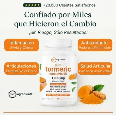 TURMERIC - El Antiinflamatorio Natural Más Potente – Cúrcuma 95%
