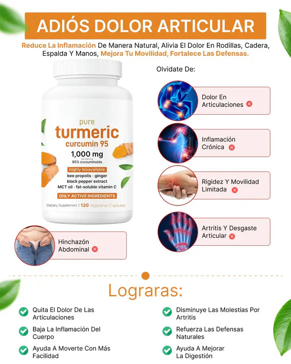 TURMERIC - El Antiinflamatorio Natural Más Potente – Cúrcuma 95%